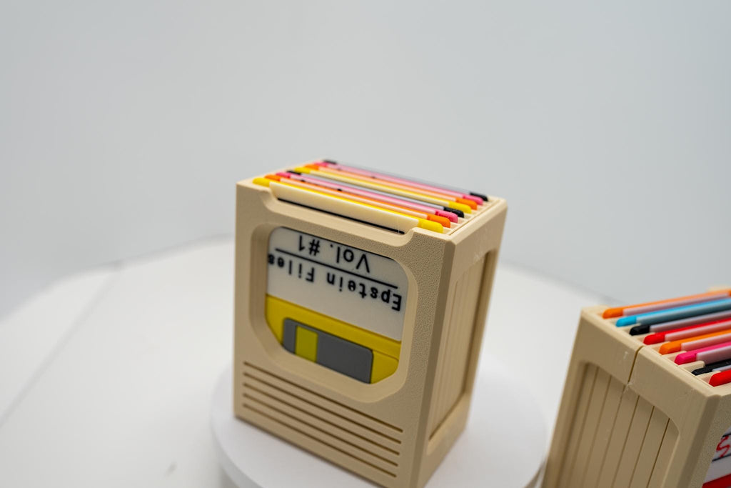 Epstein Files / Funny Political Nostalgic Floppy Disk Coasters - Working Set of 8 that Clicks!