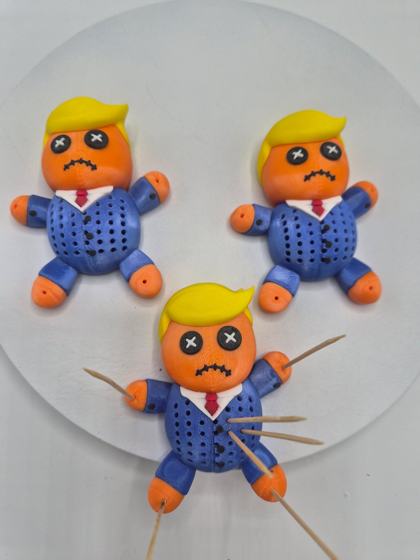 Whimsical Little Orange Man Toothpick Holder - 3D Printed Voodoo Doll for a Fun Twist!