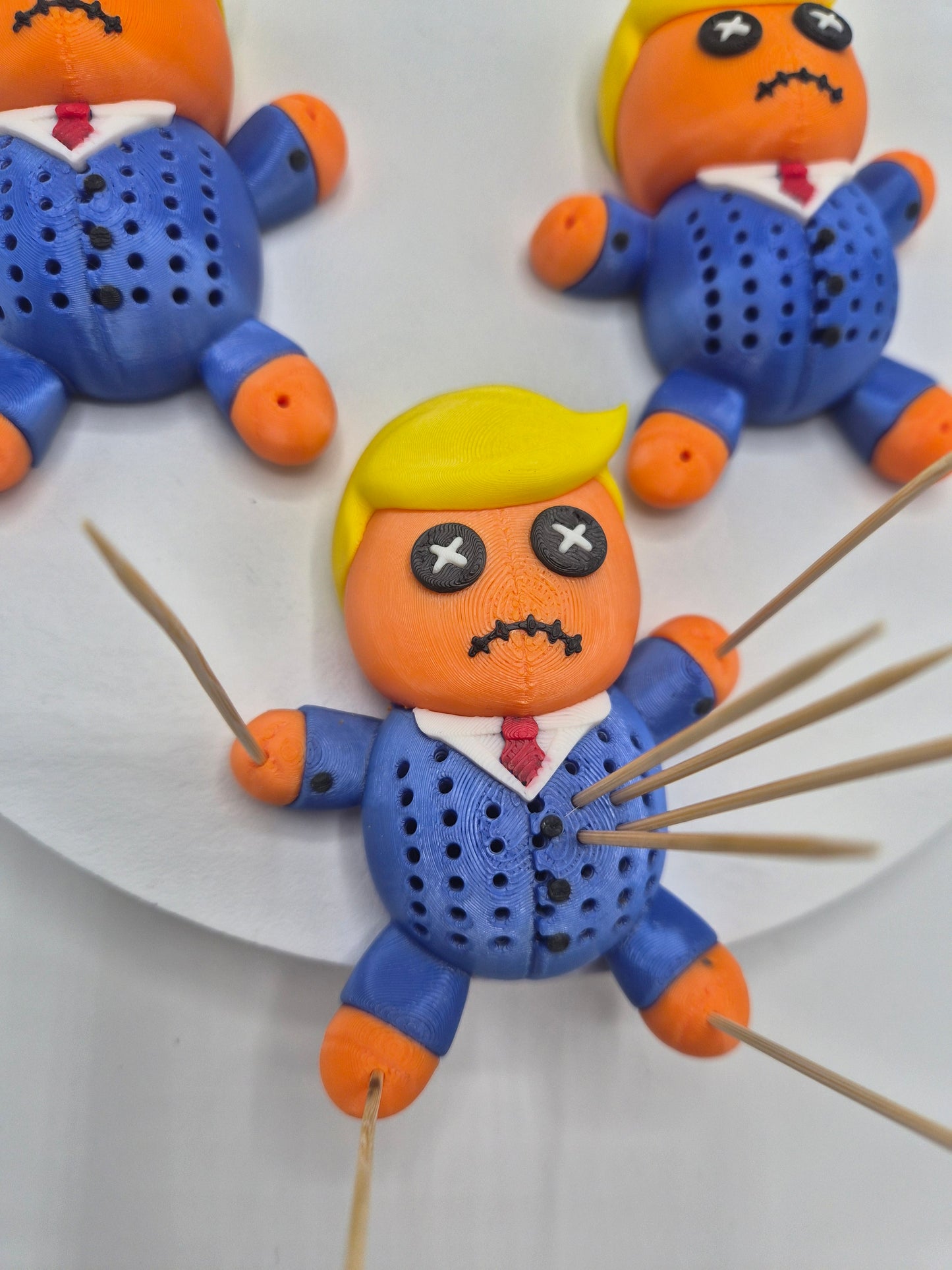 Whimsical Little Orange Man Toothpick Holder - 3D Printed Voodoo Doll for a Fun Twist!