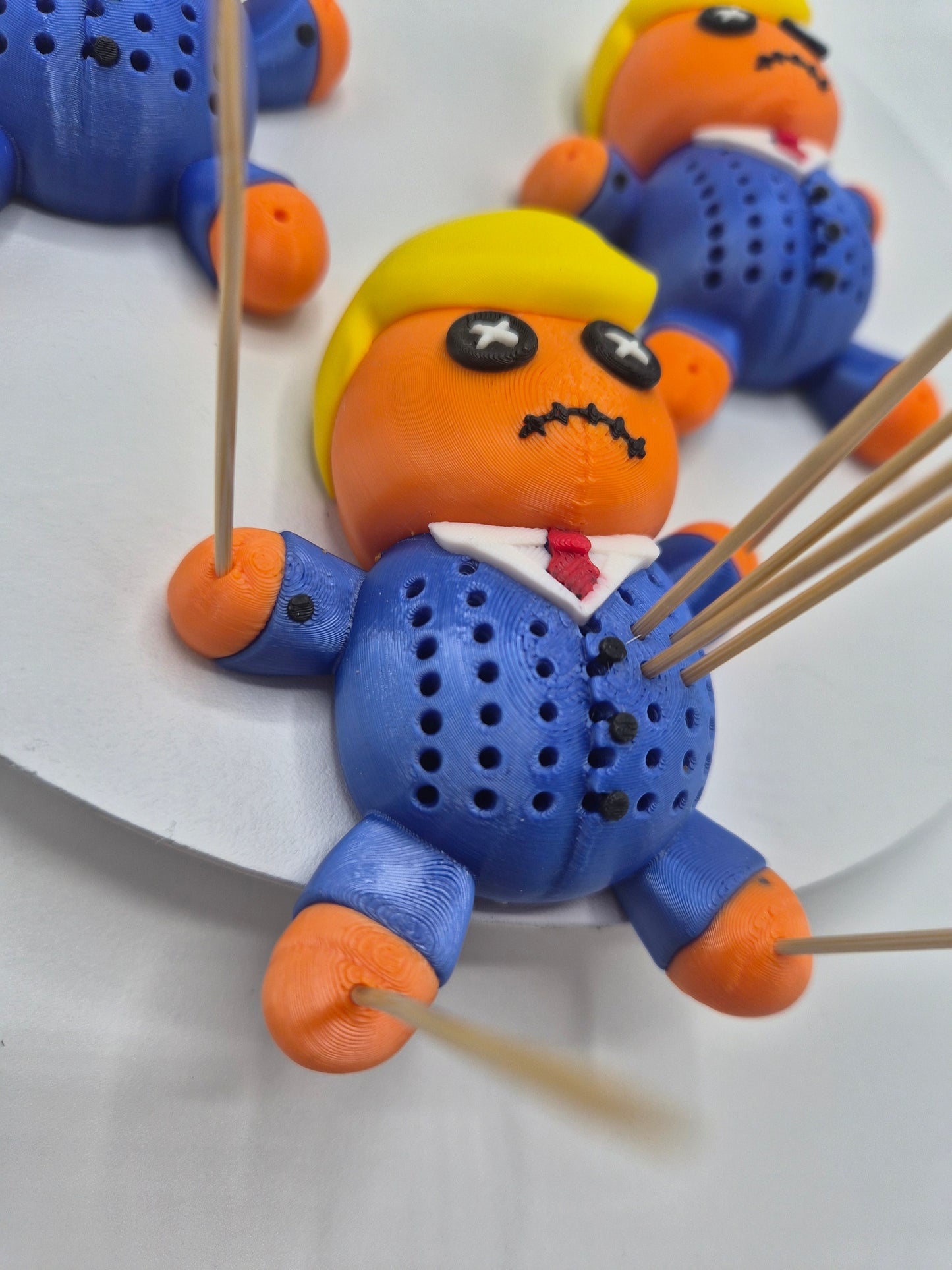 Whimsical Little Orange Man Toothpick Holder - 3D Printed Voodoo Doll for a Fun Twist!