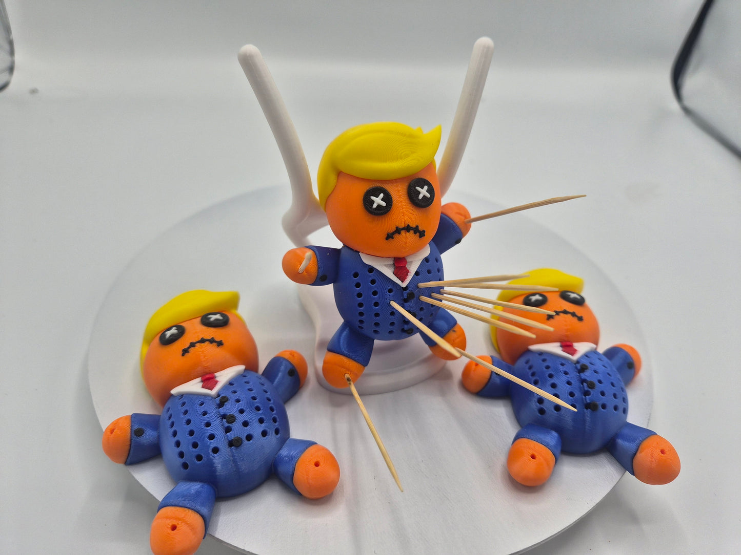 Whimsical Little Orange Man Toothpick Holder - 3D Printed Voodoo Doll for a Fun Twist!