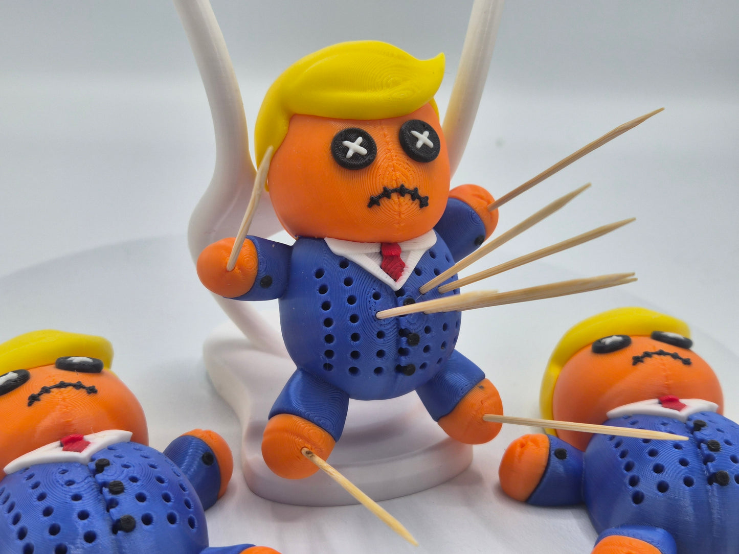 Whimsical Little Orange Man Toothpick Holder - 3D Printed Voodoo Doll for a Fun Twist!