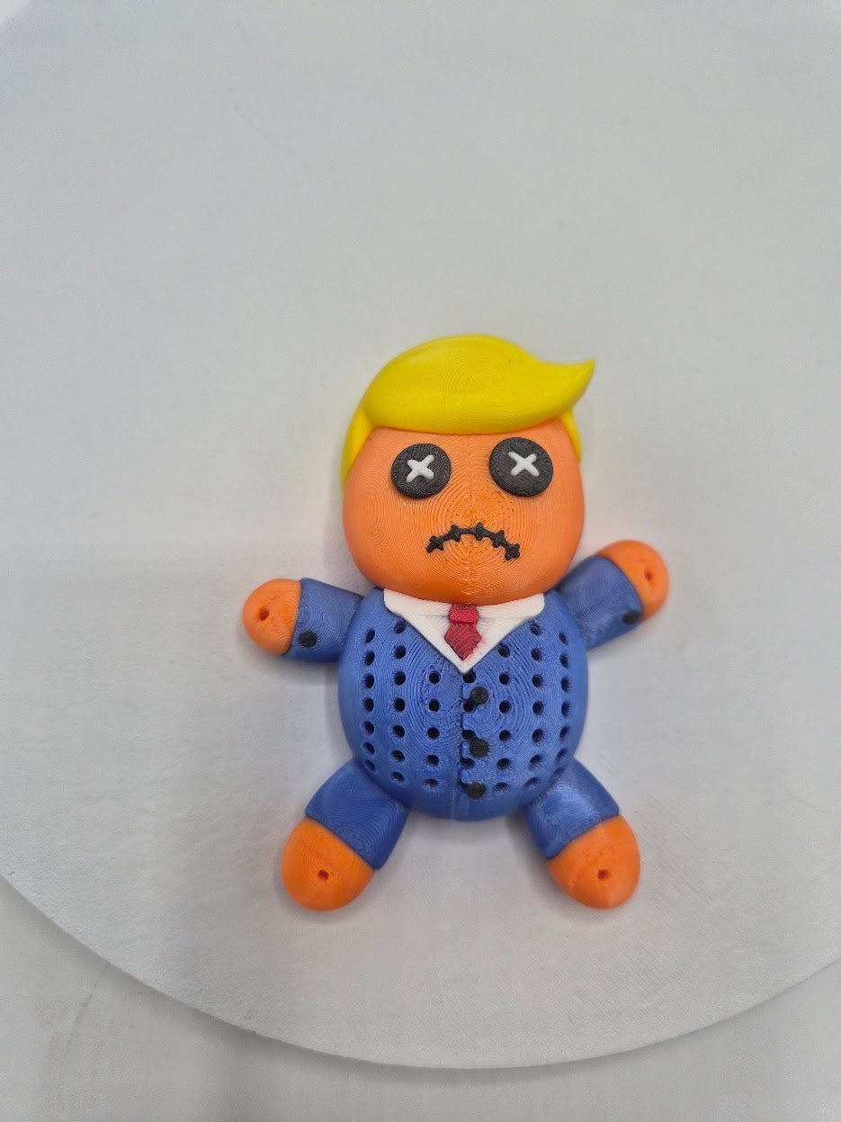 Whimsical Little Orange Man Toothpick Holder - 3D Printed Voodoo Doll for a Fun Twist!