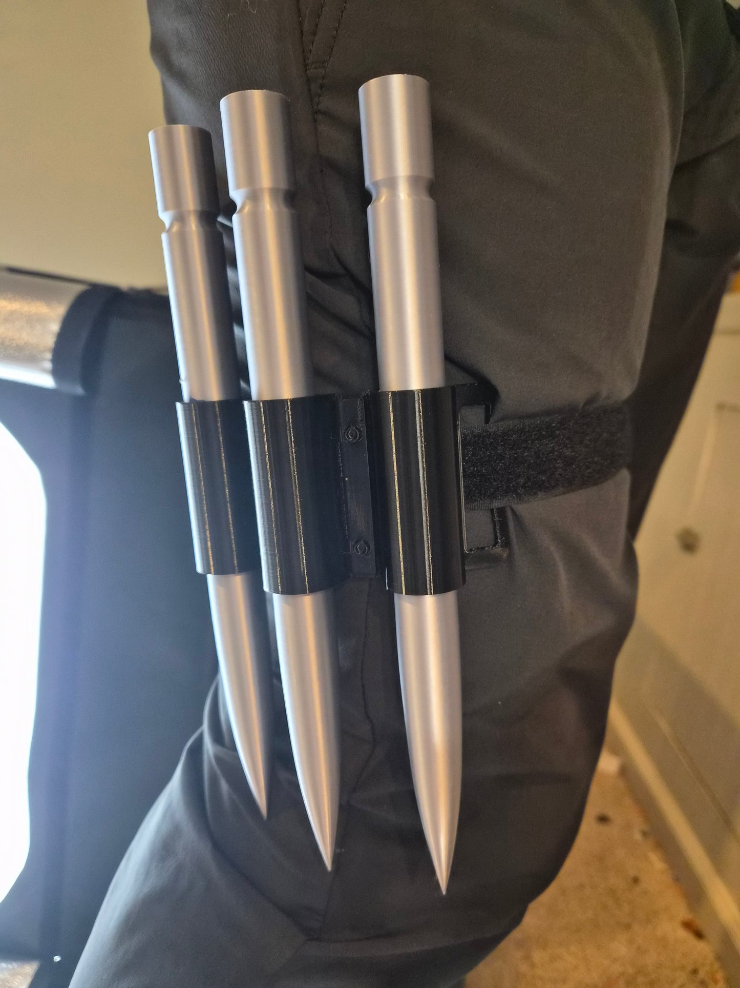 Vampire Hunting Stake Kit for Cosplay - 3 Stakes + Flexible Holder and Strap!