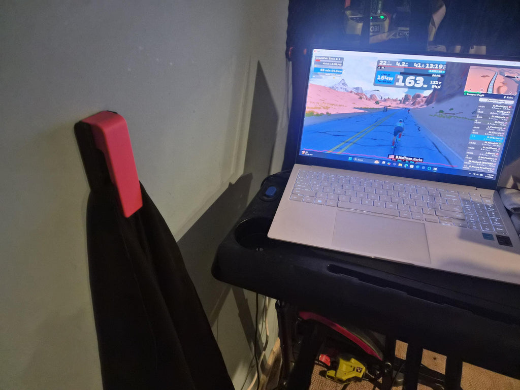 Gravity Auto-Grabbing Towel Holder | for Bathroom, Kitchen, Pain Cave, Zwift, Treadmill, etc. | 3D Printed