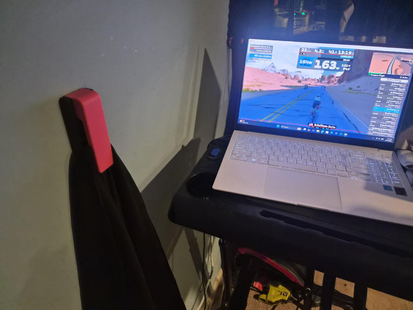 Gravity Auto-Grabbing Towel Holder | for Bathroom, Kitchen, Pain Cave, Zwift, Treadmill, etc. | 3D Printed