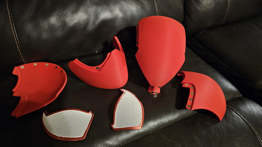 Scarlet Spider-Man Helmet - 3D Printed Cosplay / Display / Halloween