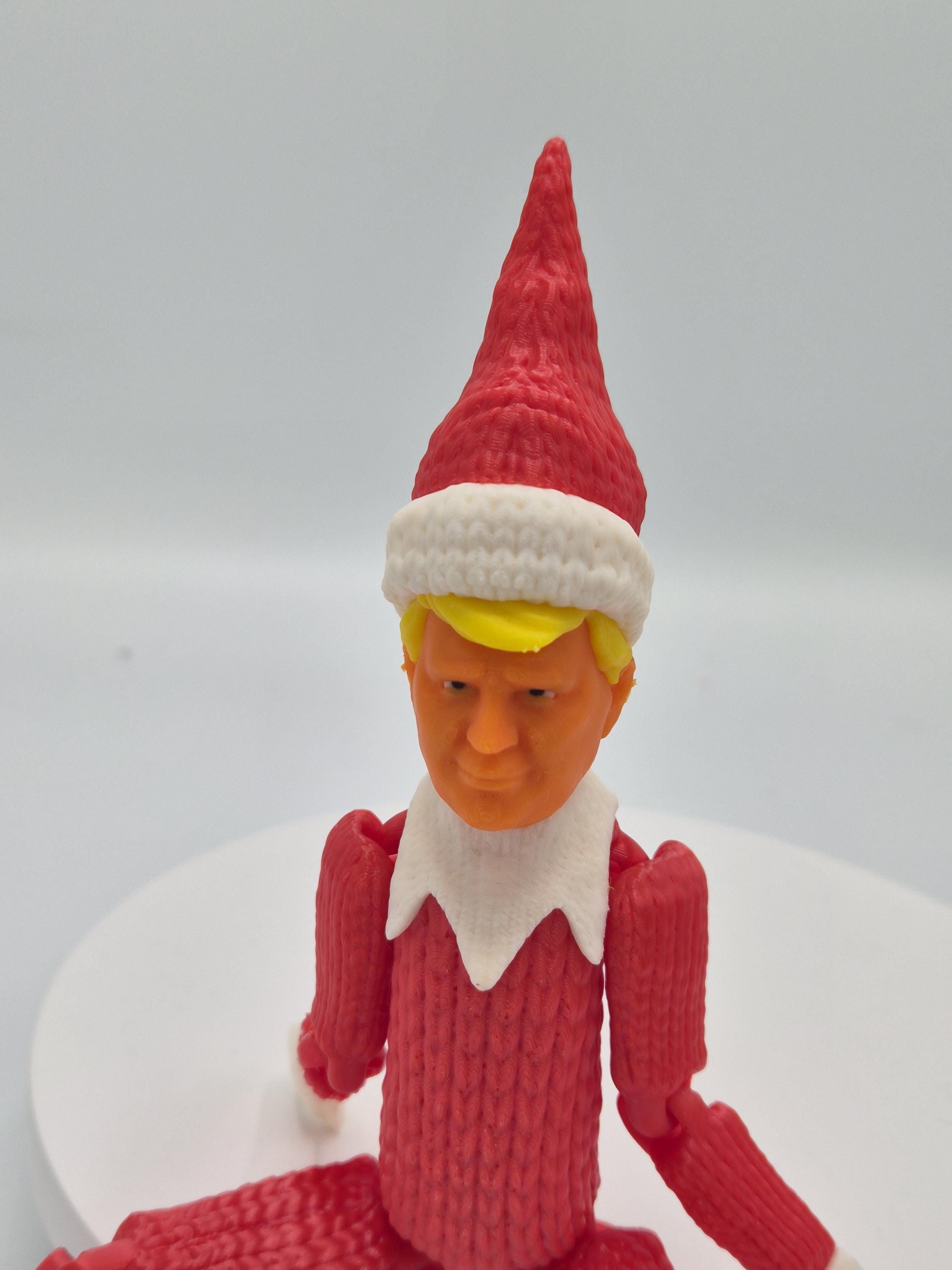 Trump on a Stump Christmas Elf - 3D Printed Articulated Elf Doll for a Fun Holiday Twist!
