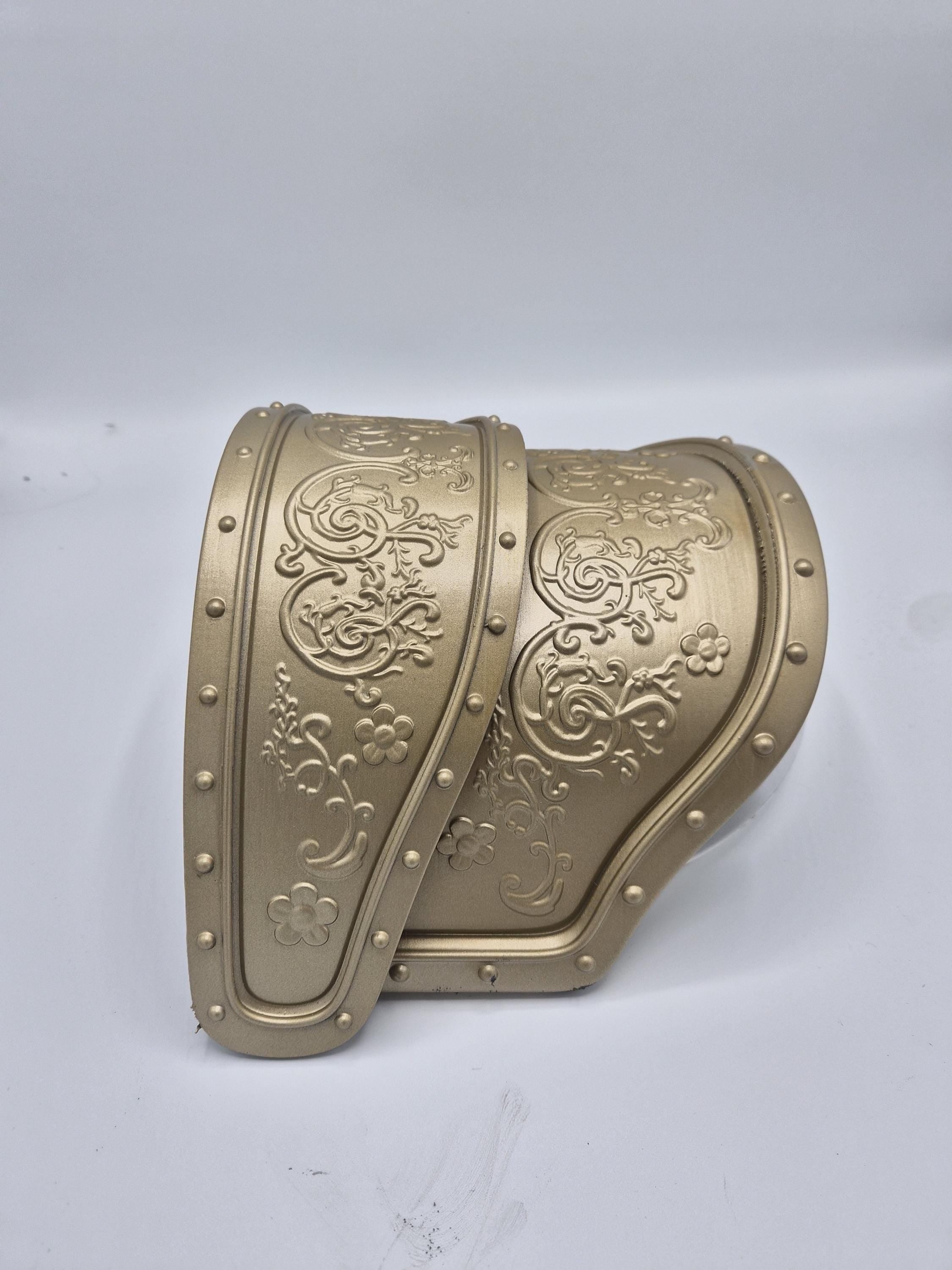 Rumi Golden Shoulder Pauldrons / Shoulder Pads - Multiple Sizes- 3D Printed