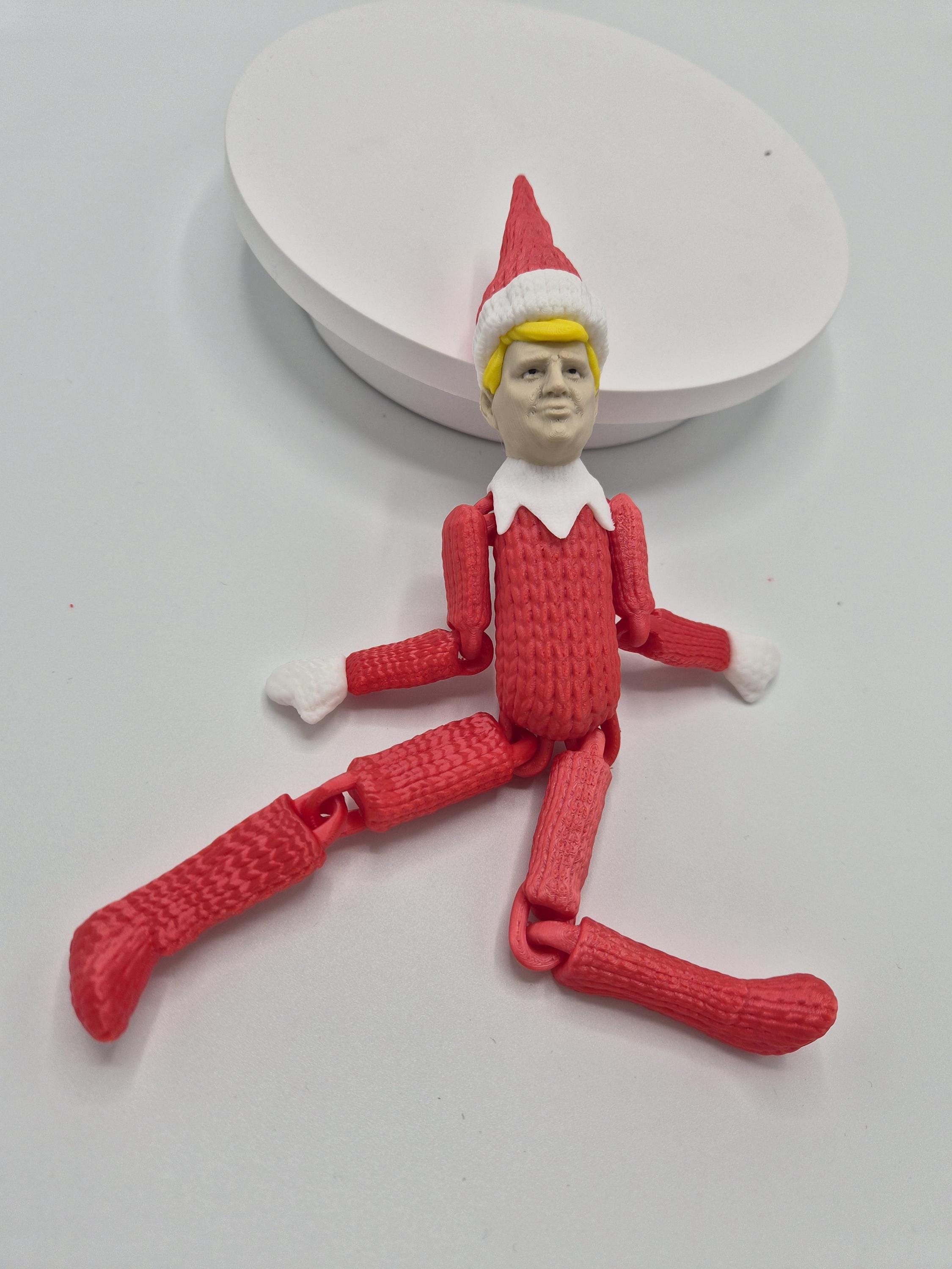 Trump on a Stump Christmas Elf - 3D Printed Articulated Elf Doll for a Fun Holiday Twist!