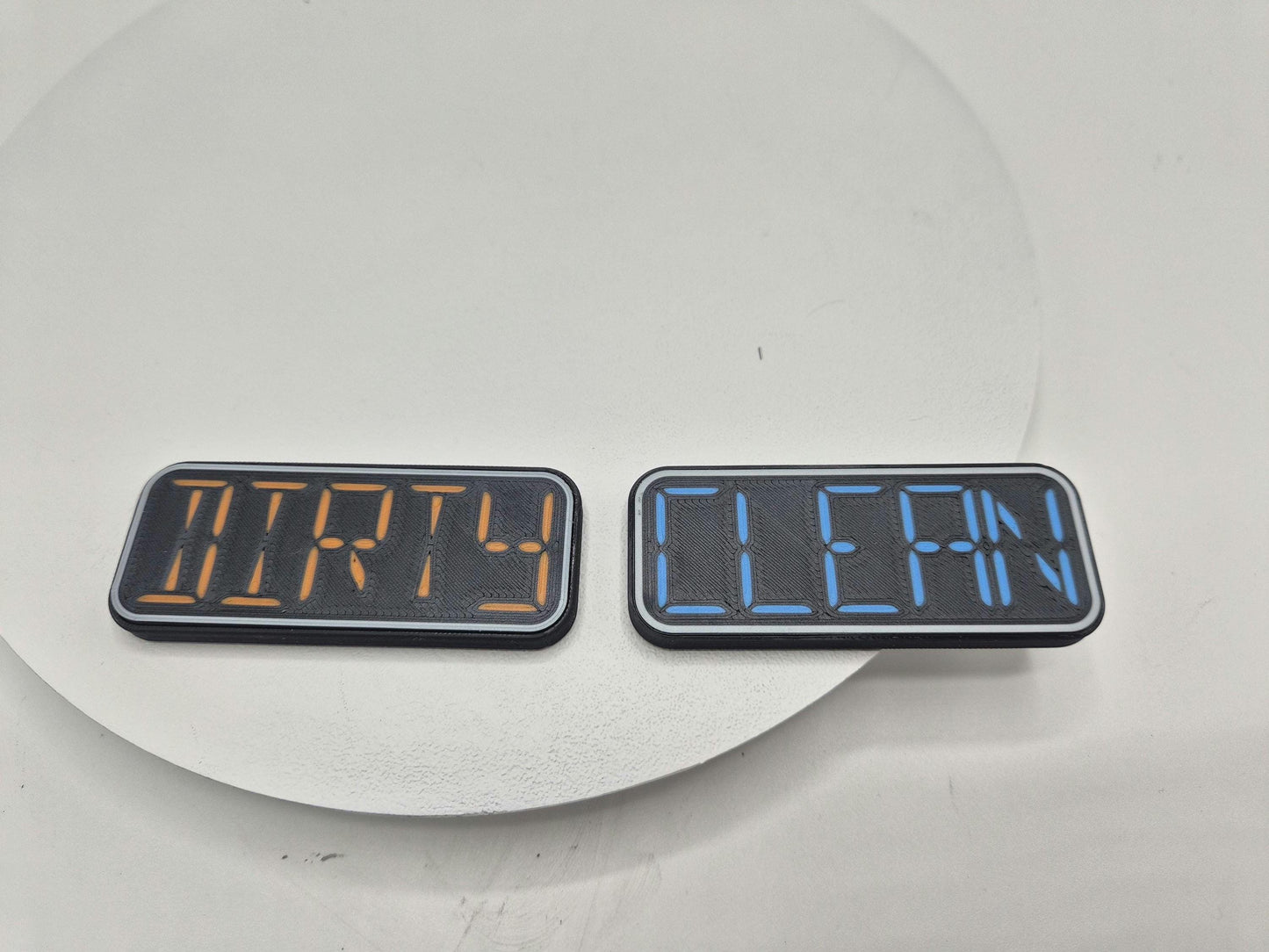 Dishwasher Dirty / Clean Magnet - 3D Printed Flippable Design!
