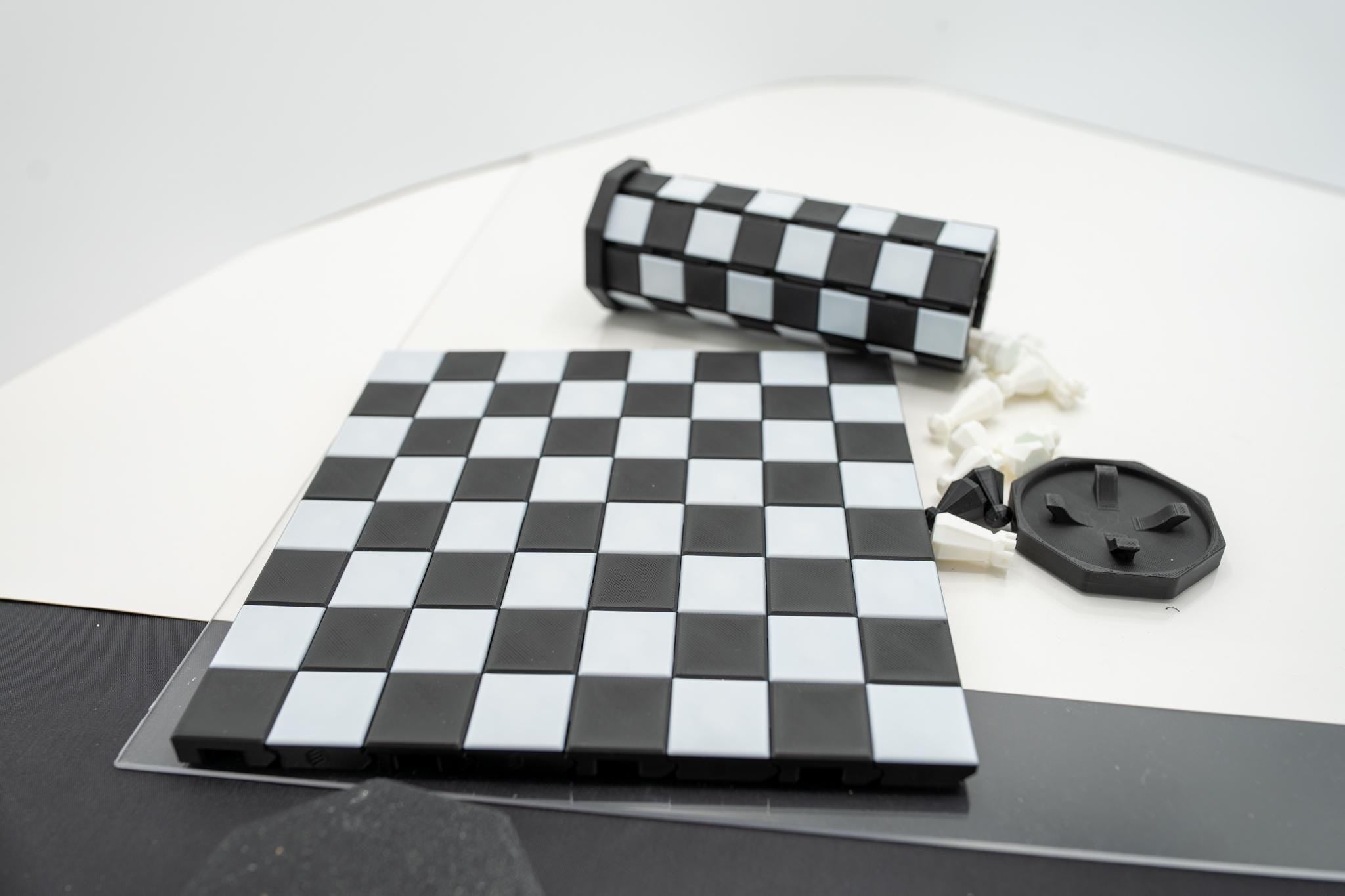 Ultimate Magnetic Roll-Up Chess Board with Inside Piece Storage! Multiple Sizes!