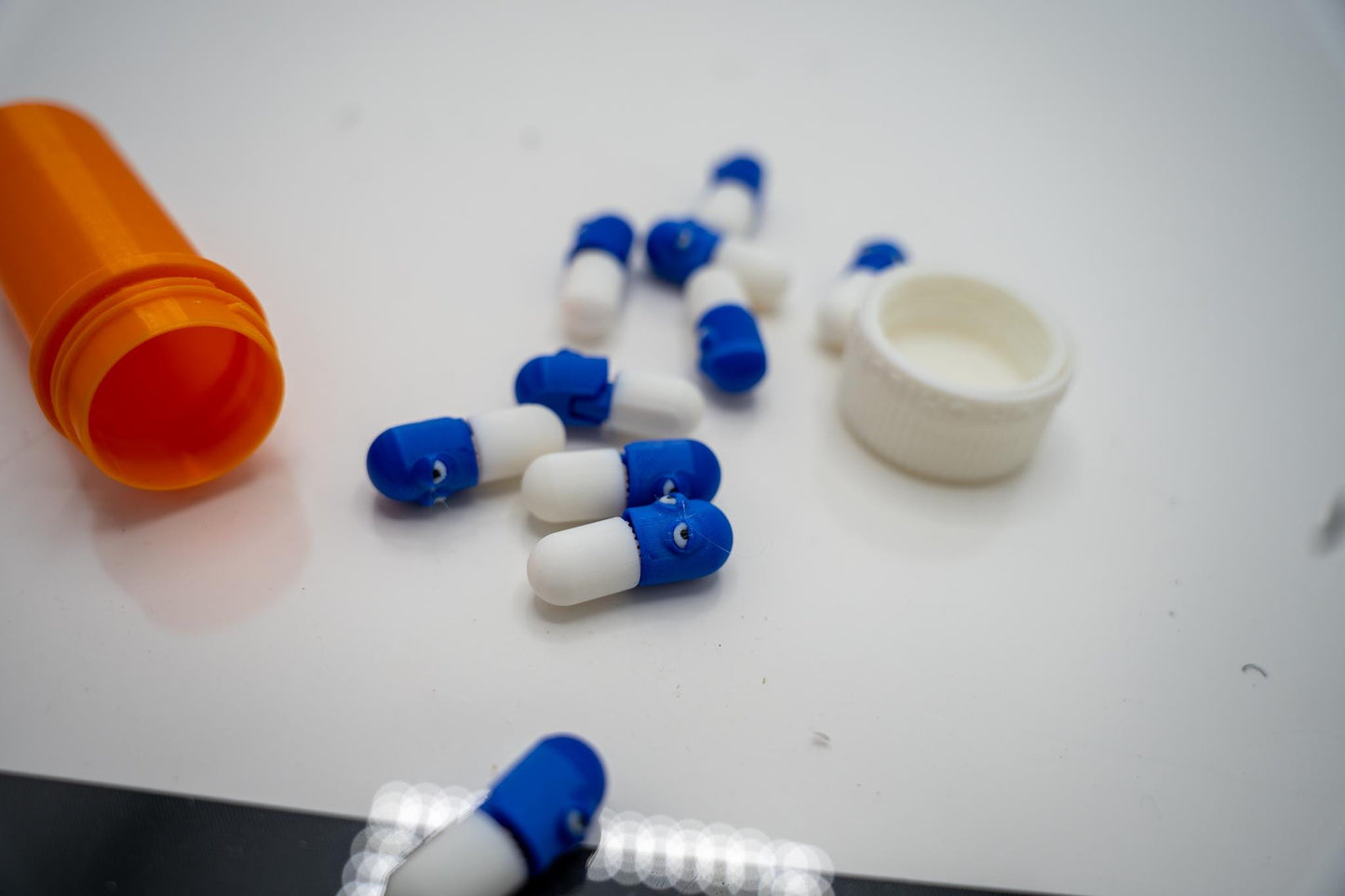 Chill Pills - 4 Funny Whimsical Articulating Pills and Working Childproof Container!