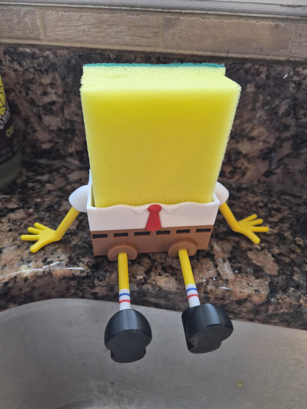 3D Printed Bob Kitchen Sponge Holder: Includes Sponge / With Drain Holes