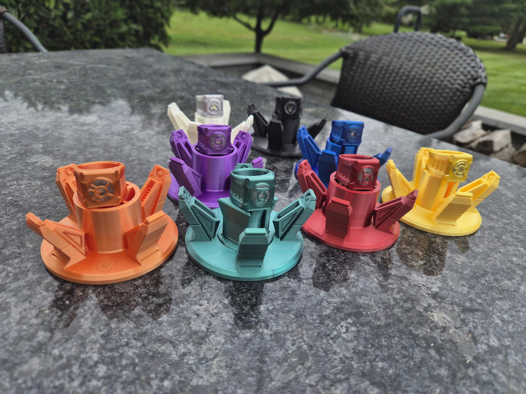 Lantern Corps - Working LED Light Up Cosplay Rings - Green Orange Red Yellow Lantern / Lanterns