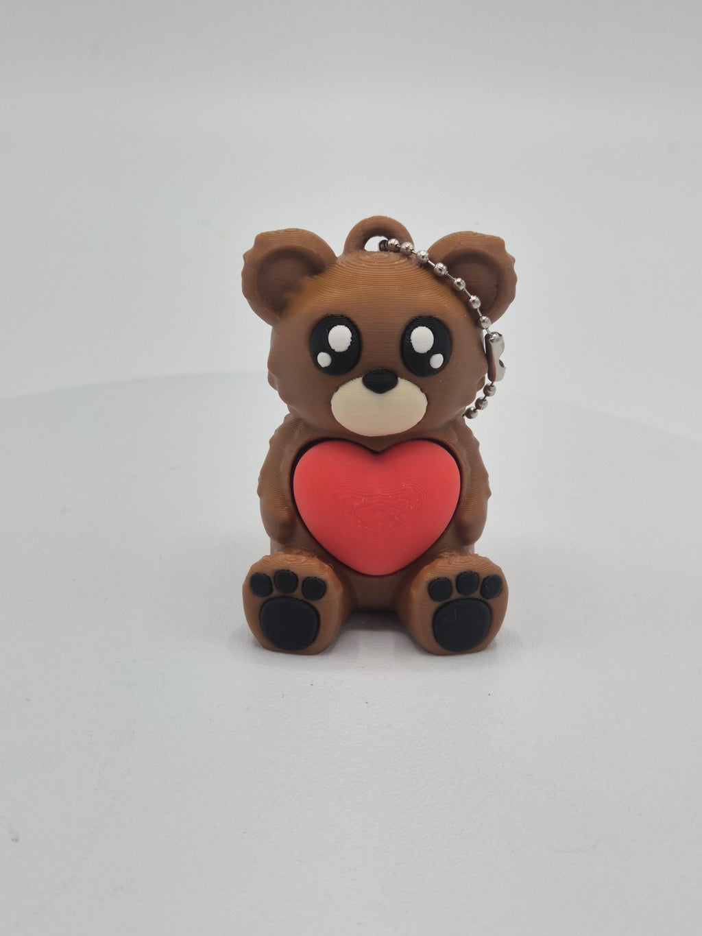 Cute Teddy Bear with Heart Fidget Clickers Keychains | Great Gift Idea!