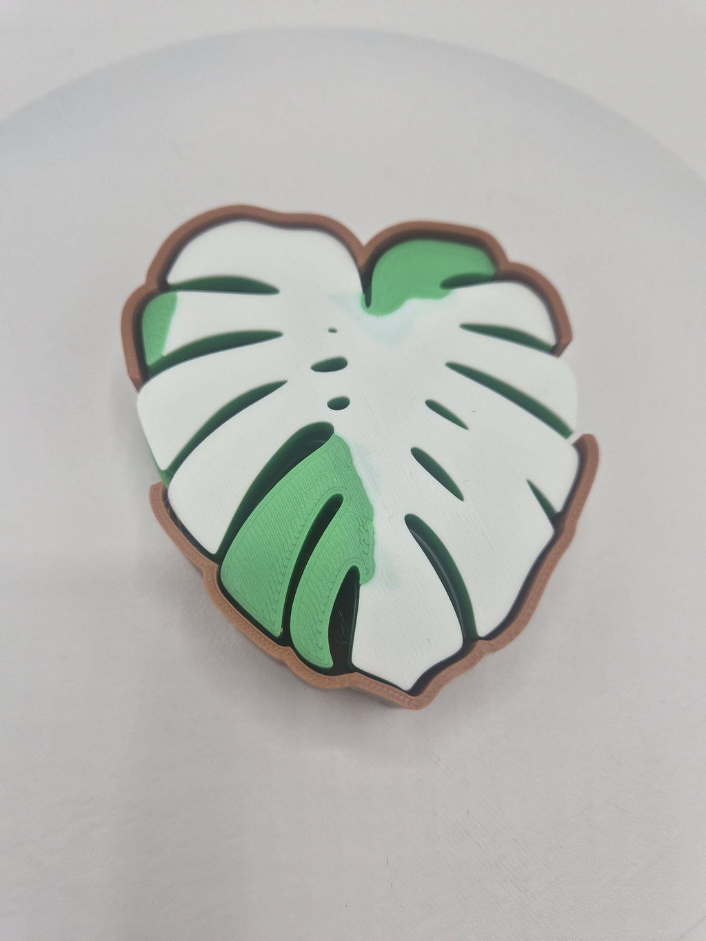 Monstera Mini Coaster Set of Four - 3D Printed - 4 Coasters with Different Designs