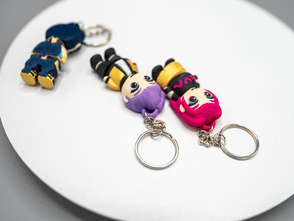 K-Pop Demon Hunter Flexi Keychains - 3 Character Set of Rumi, Mira and Zoey!