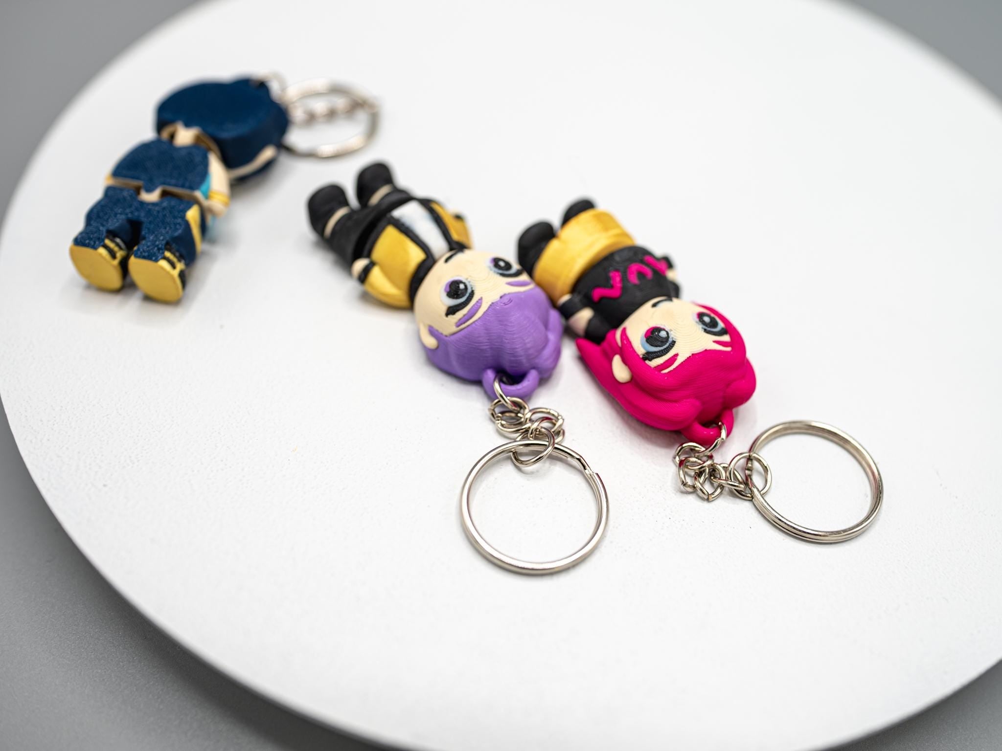 K-Pop Demon Hunter Flexi Keychains - 3 Character Set of Rumi, Mira and Zoey!