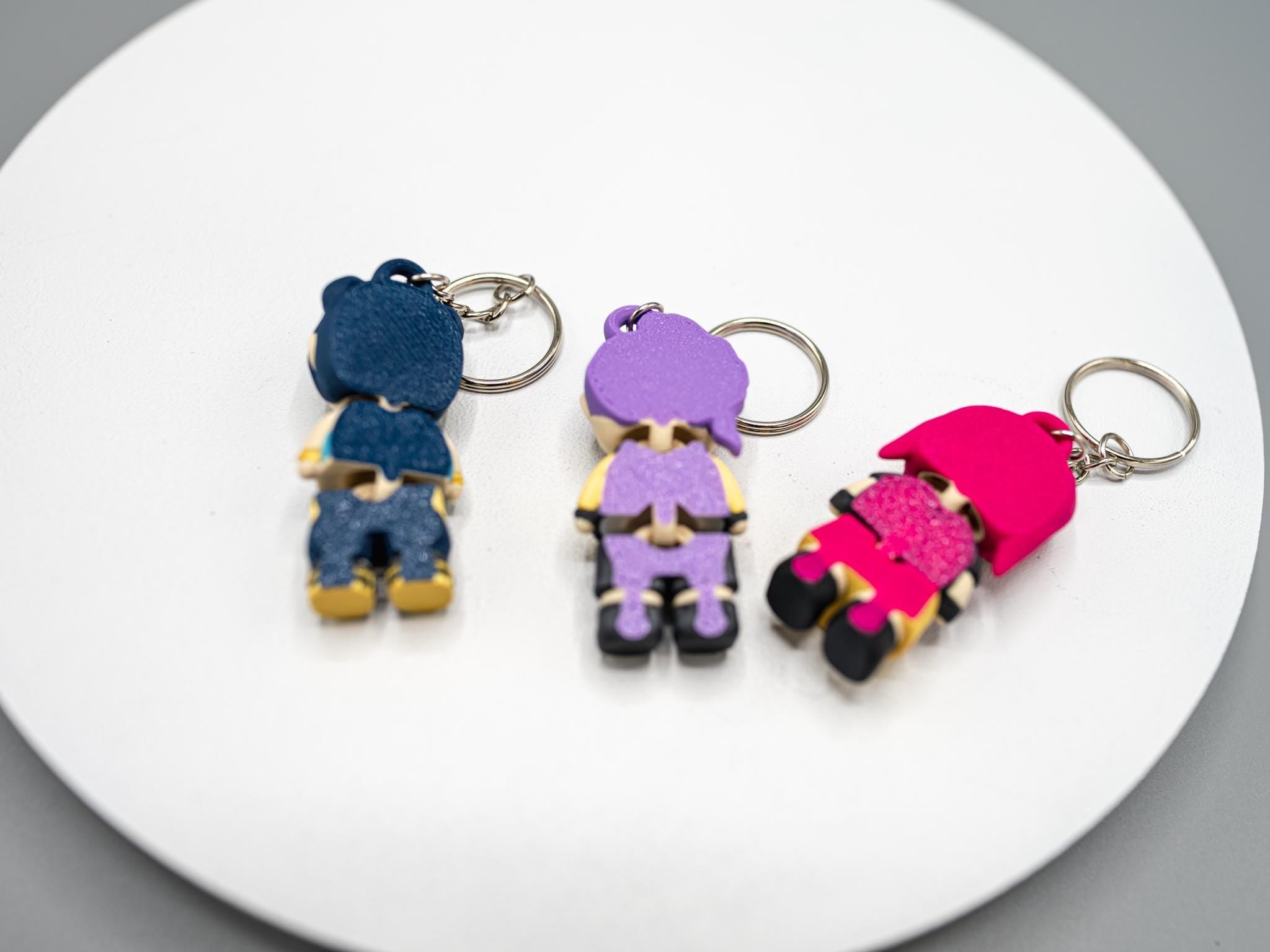 K-Pop Demon Hunter Flexi Keychains - 3 Character Set of Rumi, Mira and Zoey!