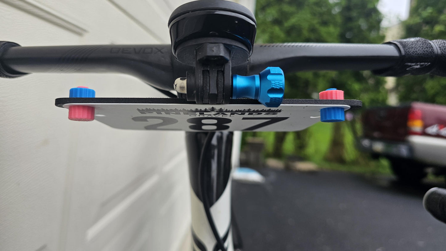 Racing Number Bracket V2 for Cycling / Bicycling - Custom Color Mounting Bracket for Race Numbers Timing Chips - Gravel, Road, MTB! Only 9g!
