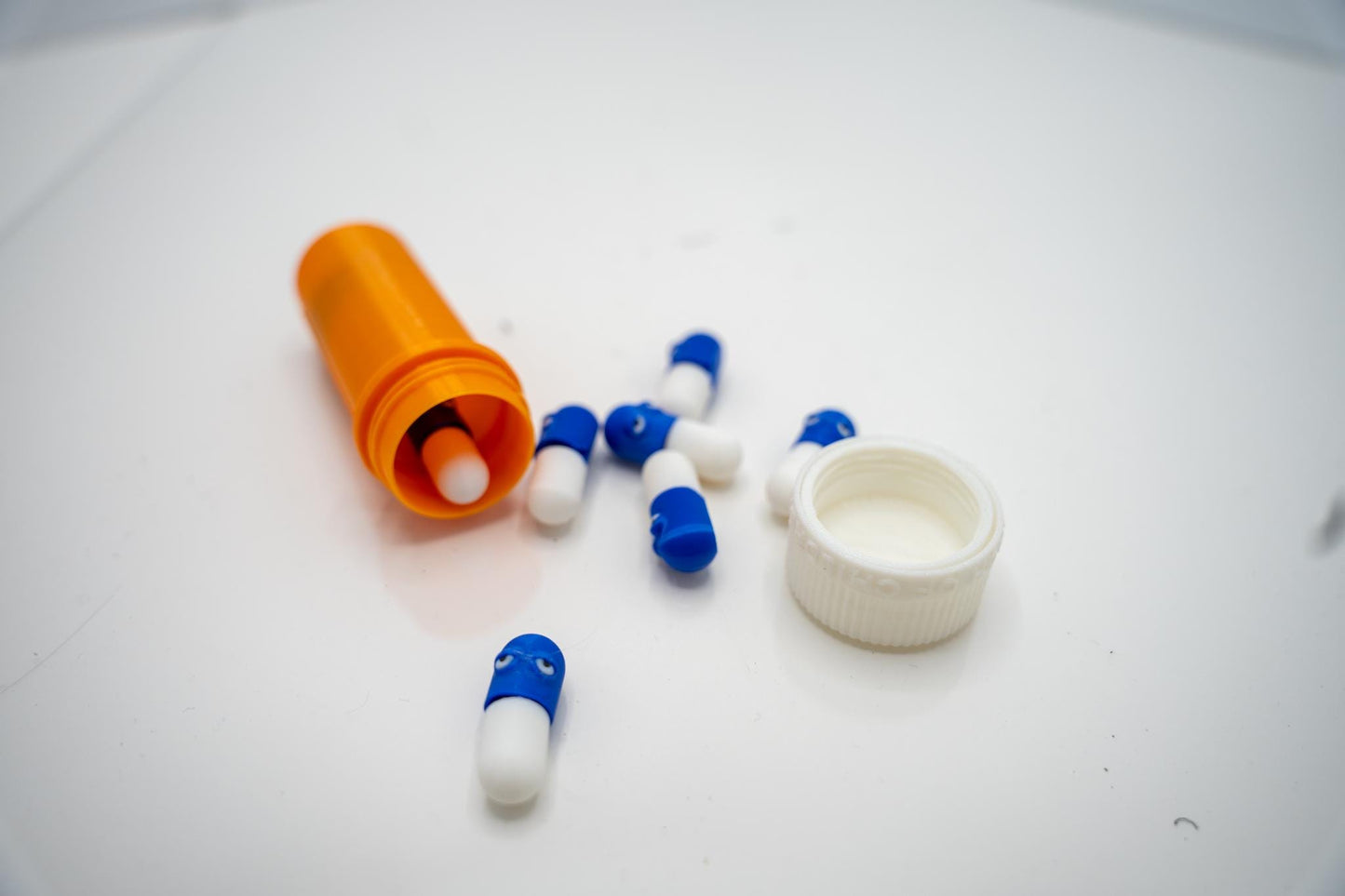 Chill Pills - 4 Funny Whimsical Articulating Pills and Working Childproof Container!