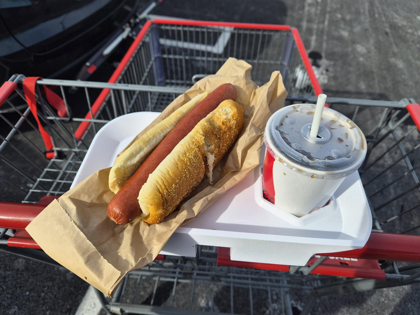Shopping Cart Tray | Costco Hot Dog & Soda Combo | Works on Multiple Stores' Carts | Easy to Use!