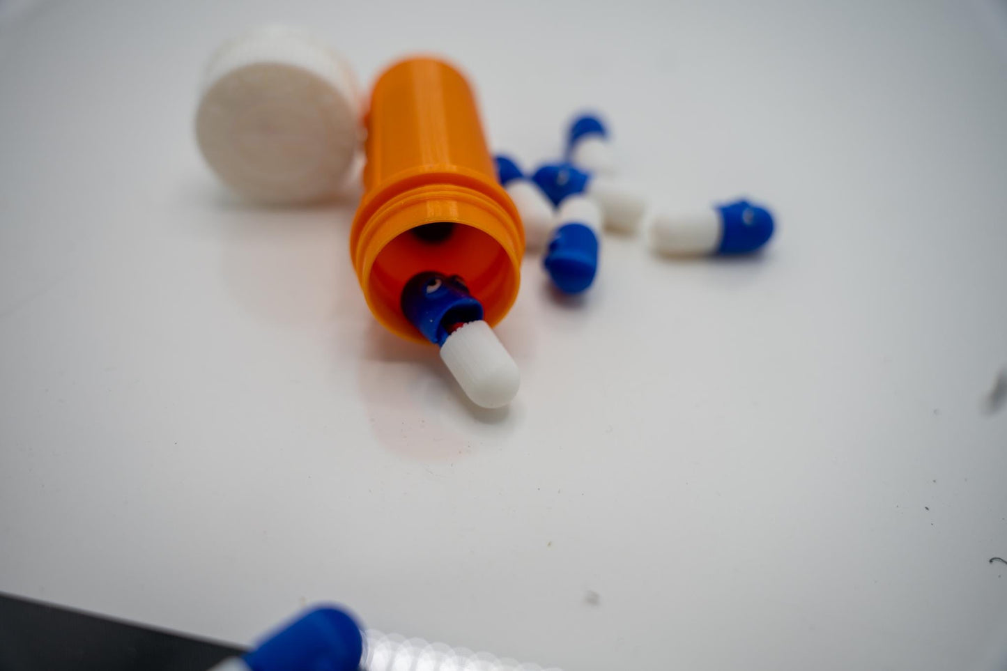 Chill Pills - 4 Funny Whimsical Articulating Pills and Working Childproof Container!