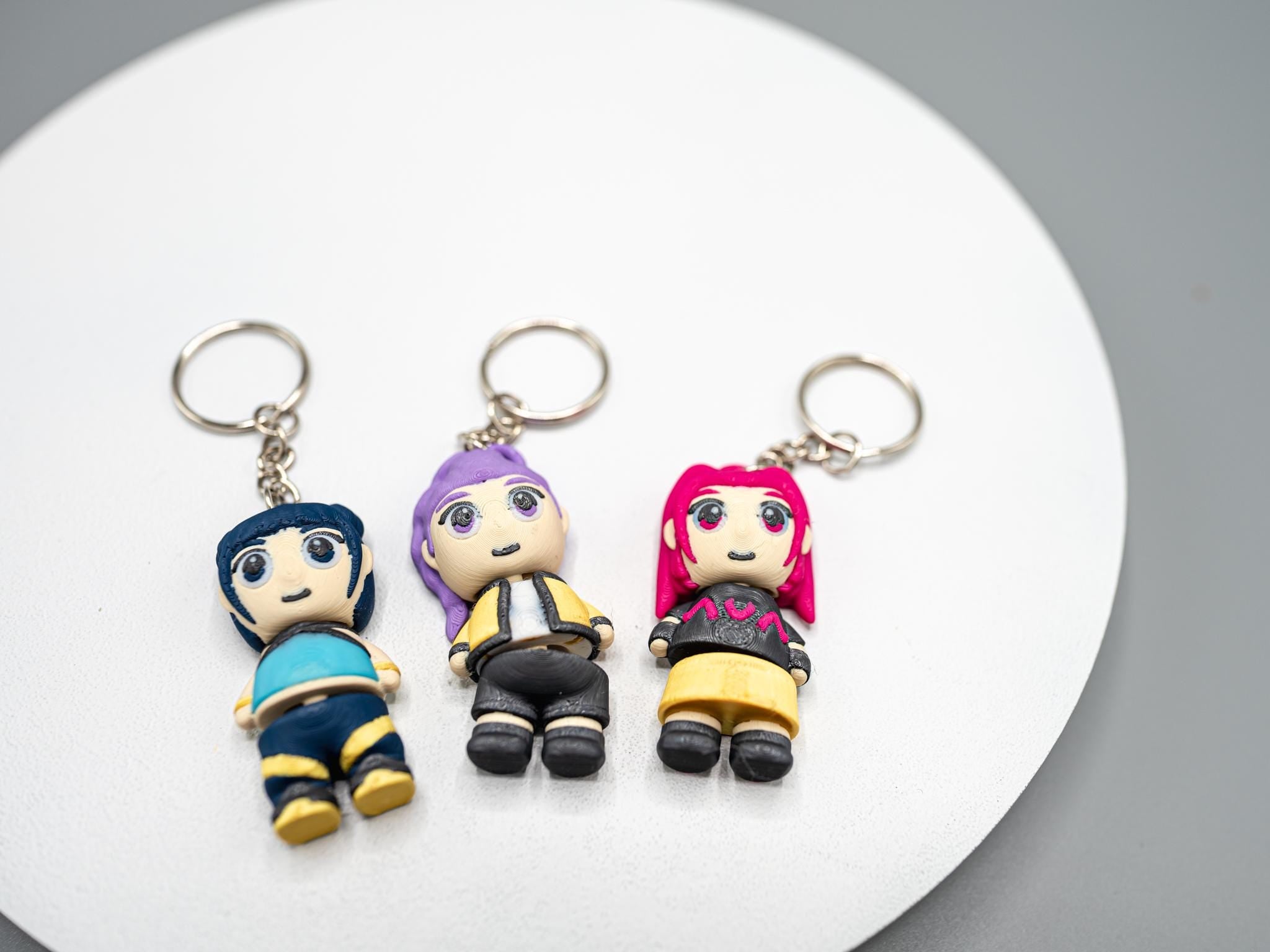 K-Pop Demon Hunter Flexi Keychains - 3 Character Set of Rumi, Mira and Zoey!
