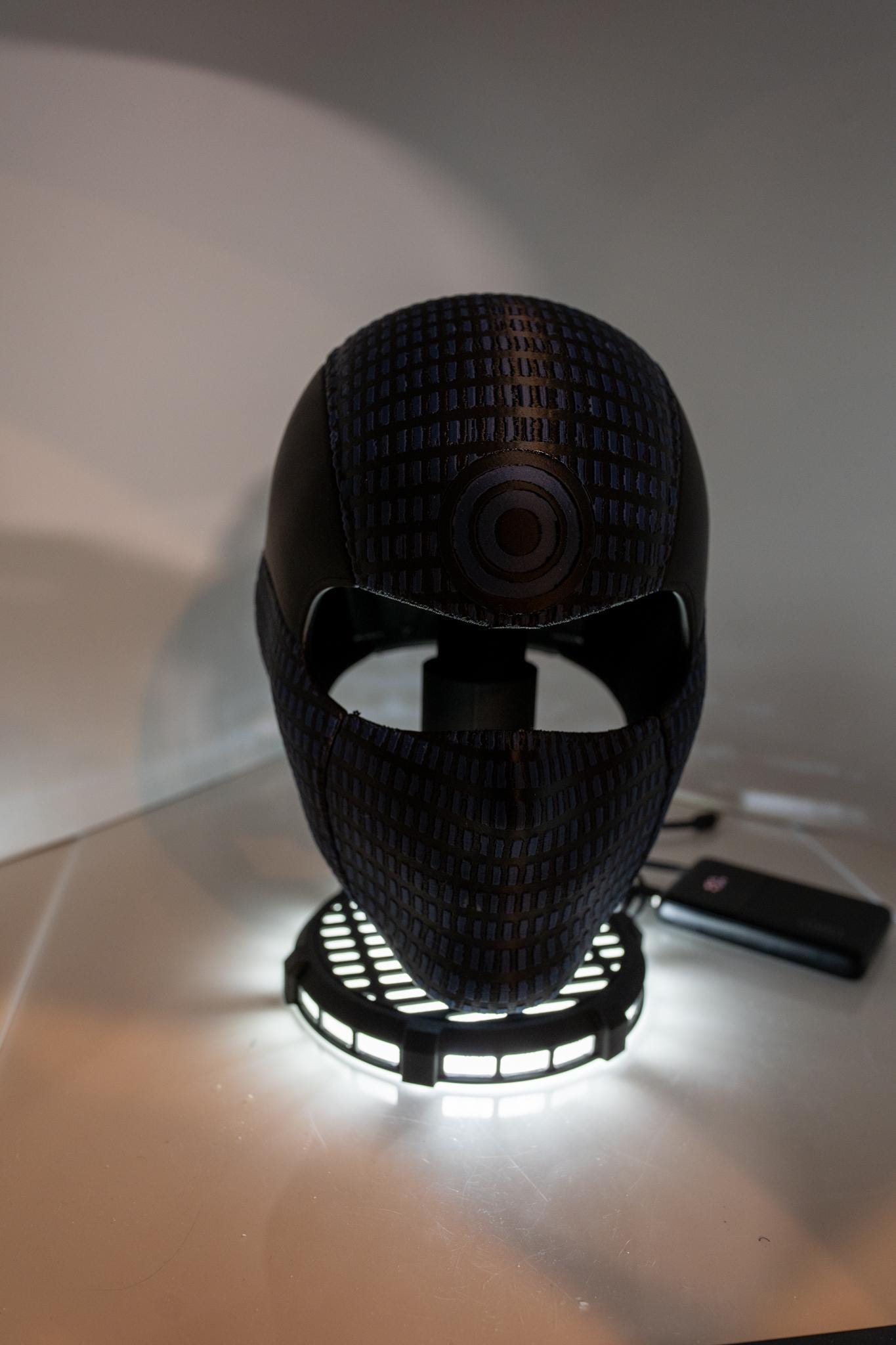 Cosplay Helmet Display Stand with Optional LED Underglow