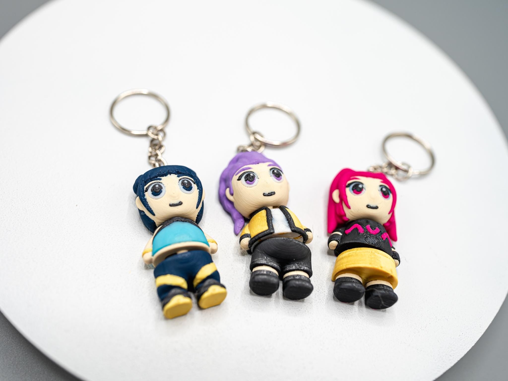 K-Pop Demon Hunter Flexi Keychains - 3 Character Set of Rumi, Mira and Zoey!