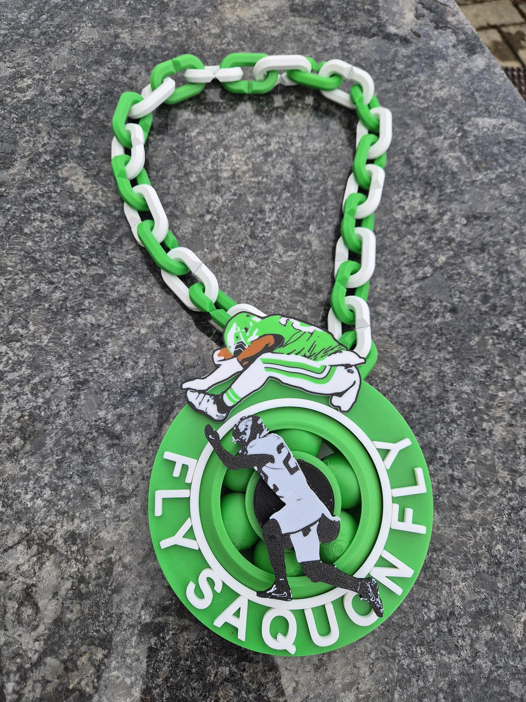 Saquon Sports Spinner Chains - Philly Birds / Birds Superfan Big Game Day Oversized Spinning Chain