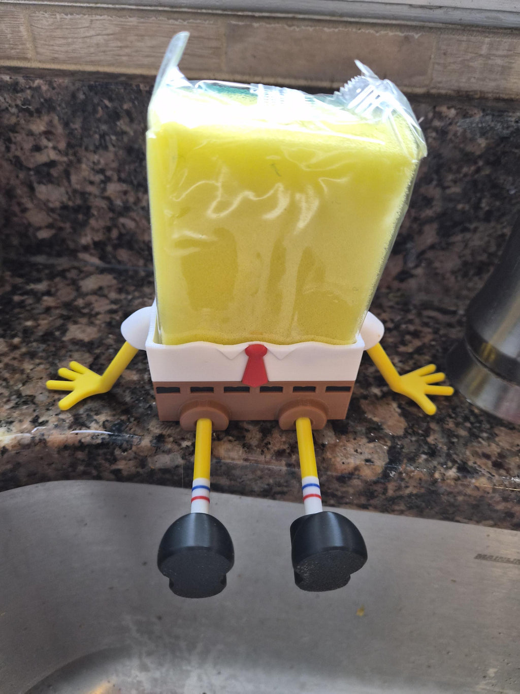 3D Printed Bob Kitchen Sponge Holder: Includes Sponge / With Drain Holes