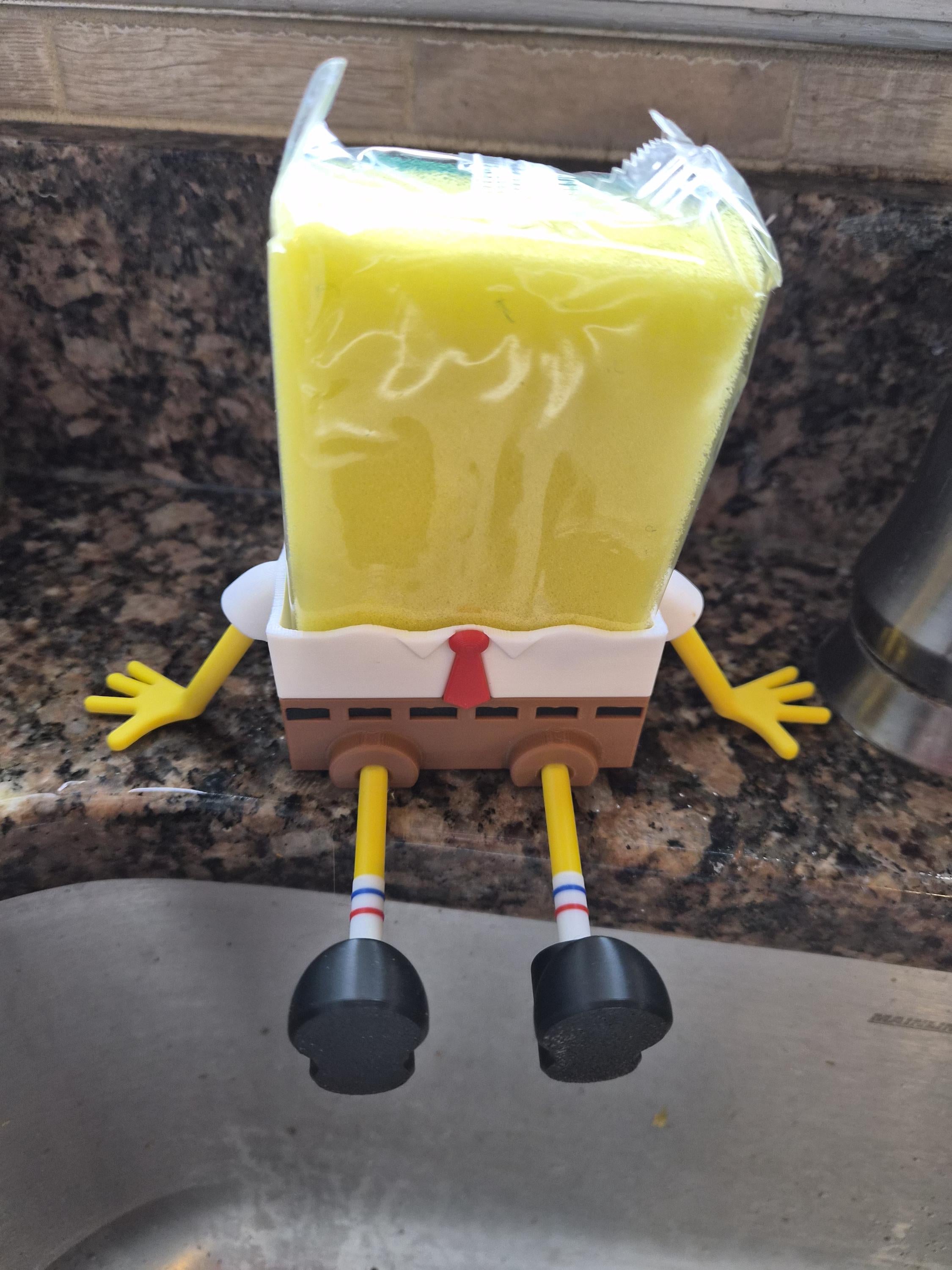 3D Printed Bob Kitchen Sponge Holder: Includes Sponge / With Drain Holes