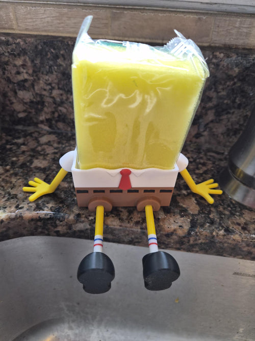 3D Printed Bob Kitchen Sponge Holder: Includes Sponge / With Drain Holes