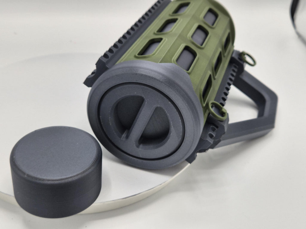 Tactical Can Cozie with Picatinny Functional Rails | Carbon Fiber 12oz + 16oz Cans Plus Tacticool Accessories!