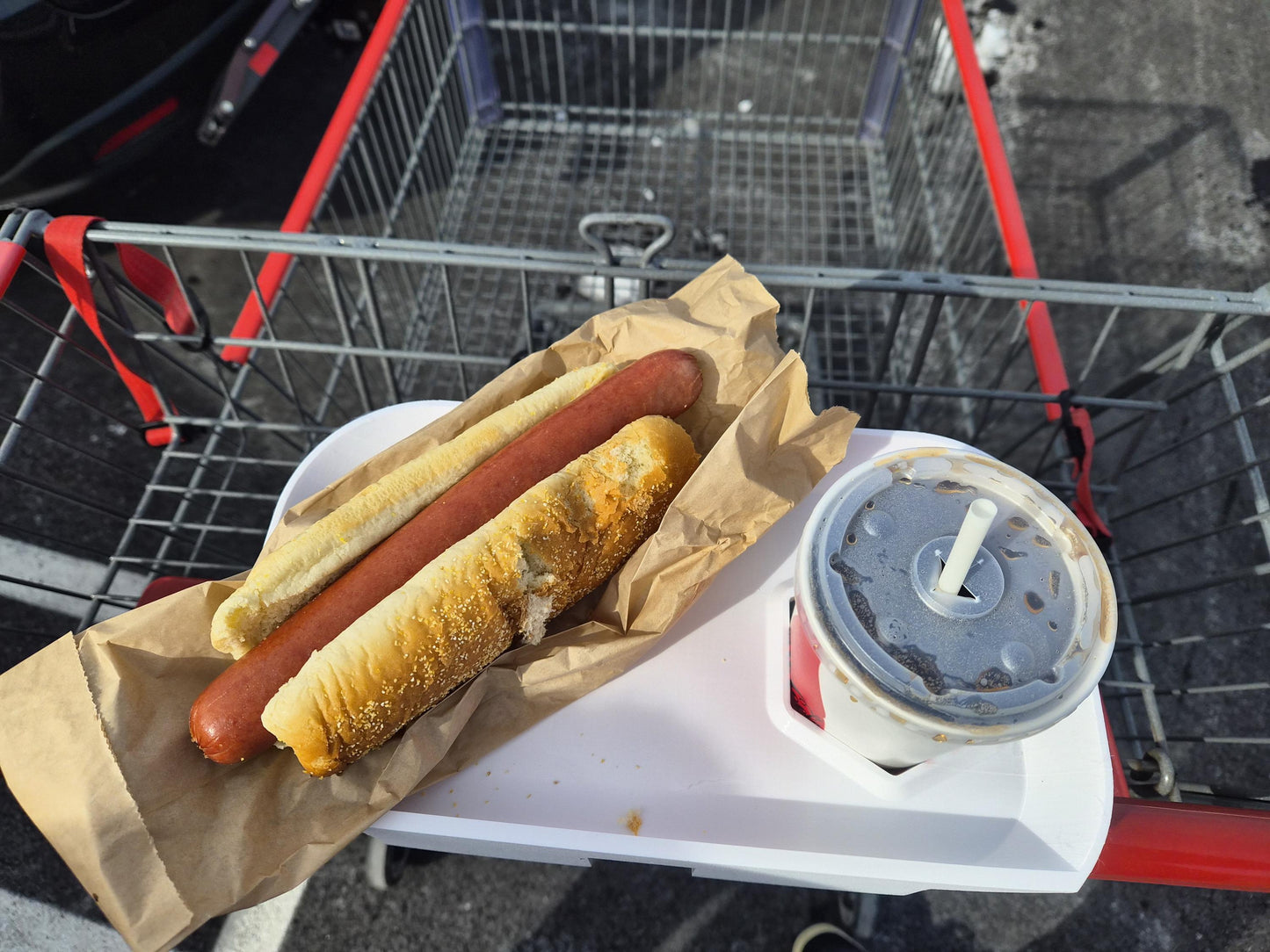 Shopping Cart Tray | Costco Hot Dog & Soda Combo | Works on Multiple Stores' Carts | Easy to Use!