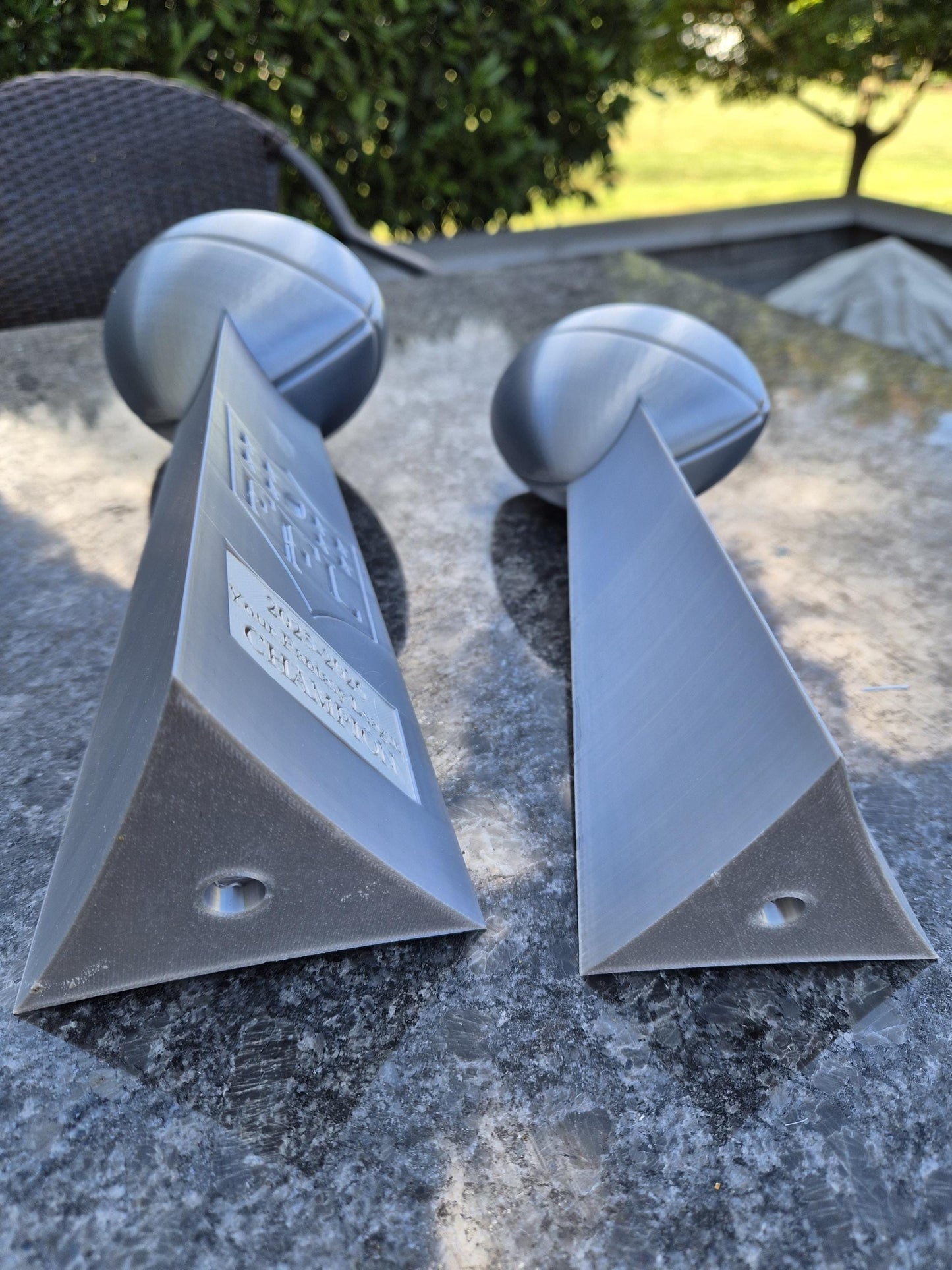 Fantasy Football 3D-Printed Trophy with Custom Winner / Year Insert