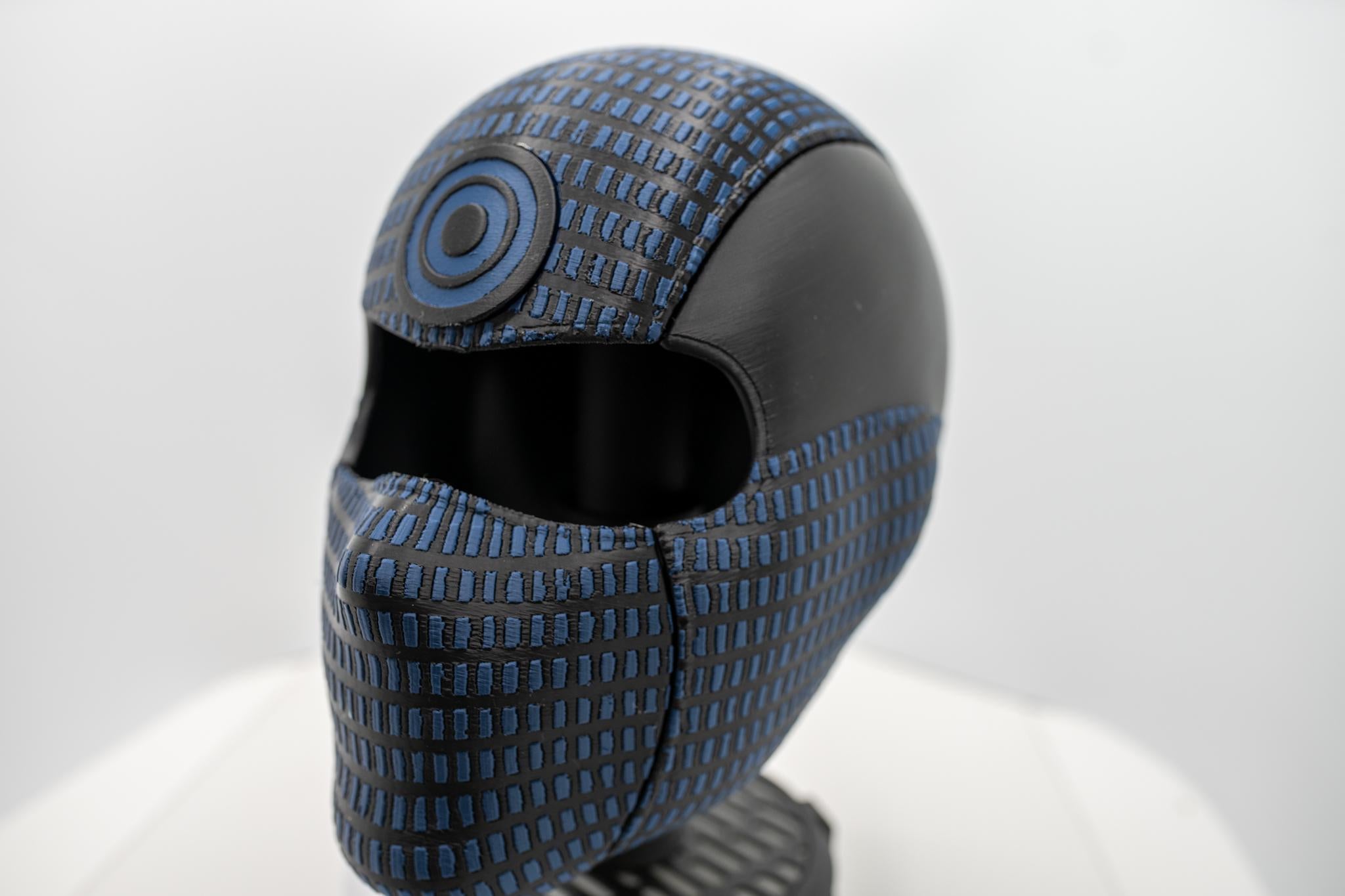 Bullseye Inspired Helmet + Free Knife - 3D Printed Cosplay / Display / Halloween