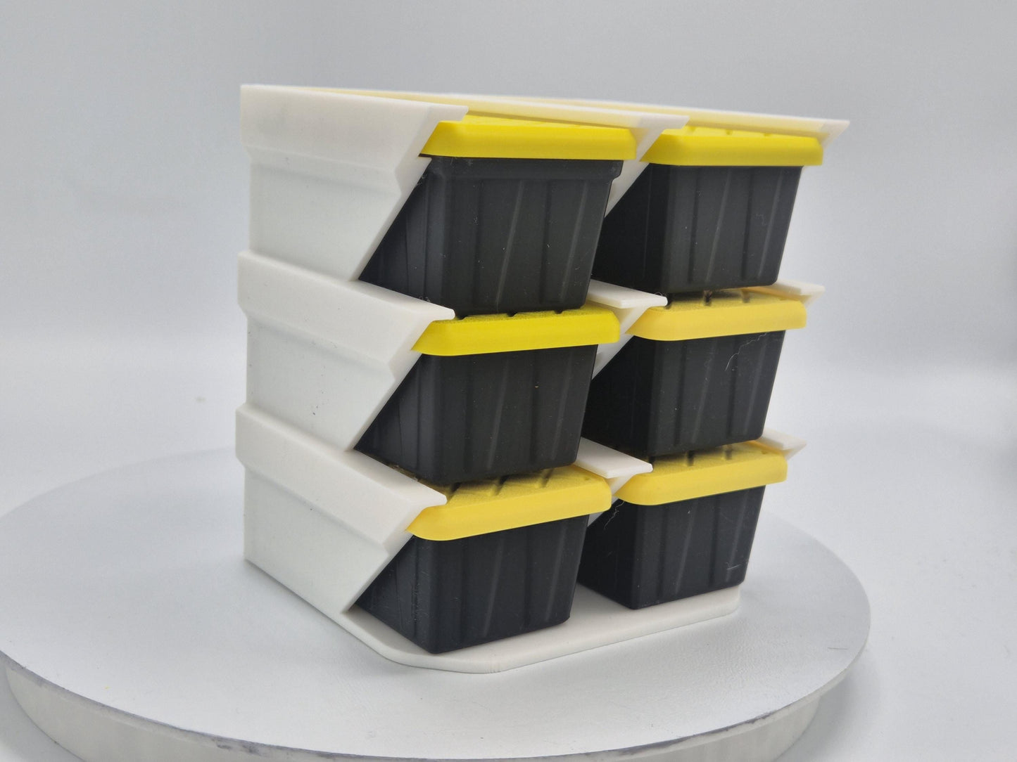 Mini Desktop HDX Storage Totes | 3D Printed with Stacker / Storage Rack Option!