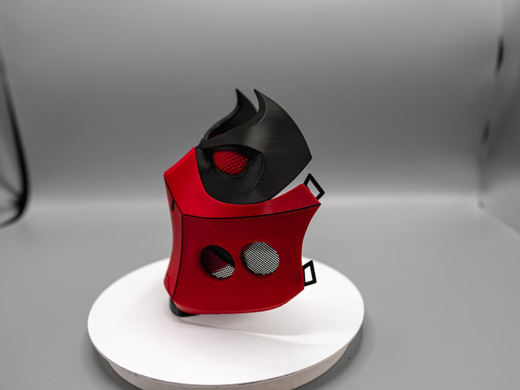 Red Hooded Outlaw 3D Printed Mask  – Redhood Cosplay Mask NEW BREATHABLE DESIGN!!