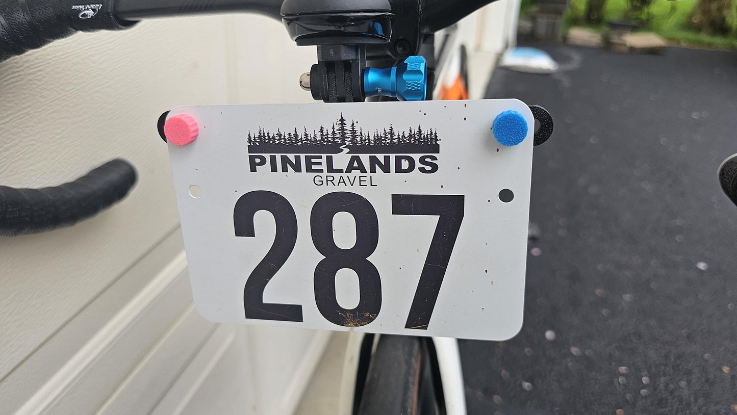 Racing Number Bracket V2 for Cycling / Bicycling - Custom Color Mounting Bracket for Race Numbers Timing Chips - Gravel, Road, MTB! Only 9g!
