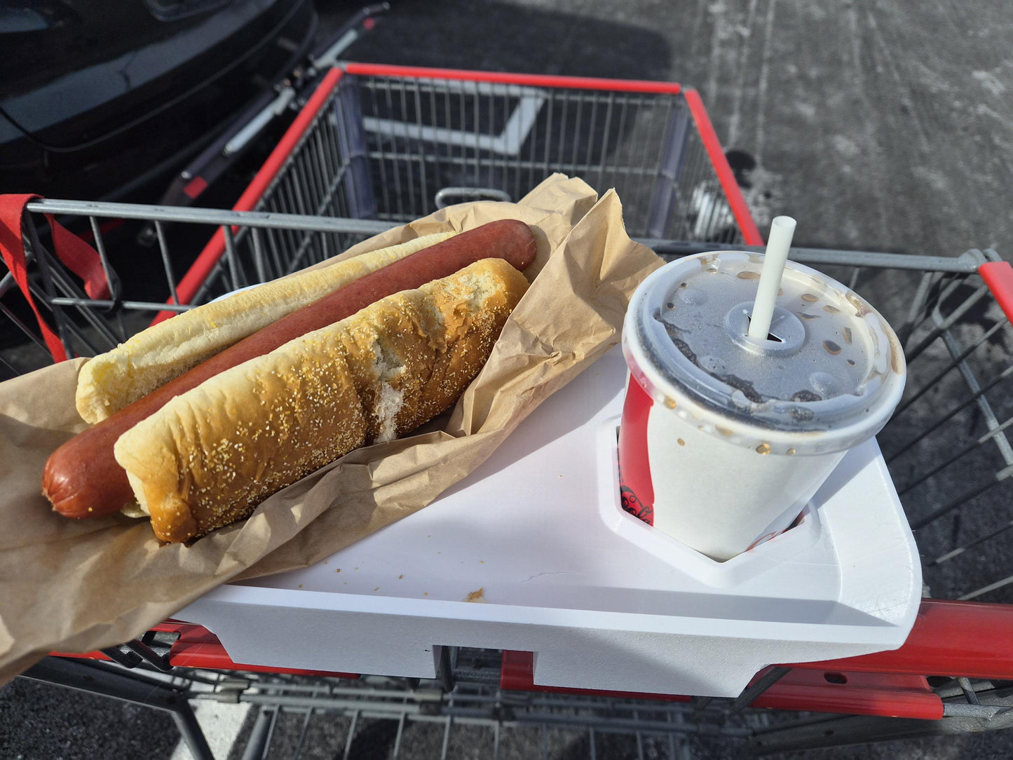 Shopping Cart Tray | Costco Hot Dog & Soda Combo | Works on Multiple Stores' Carts | Easy to Use!